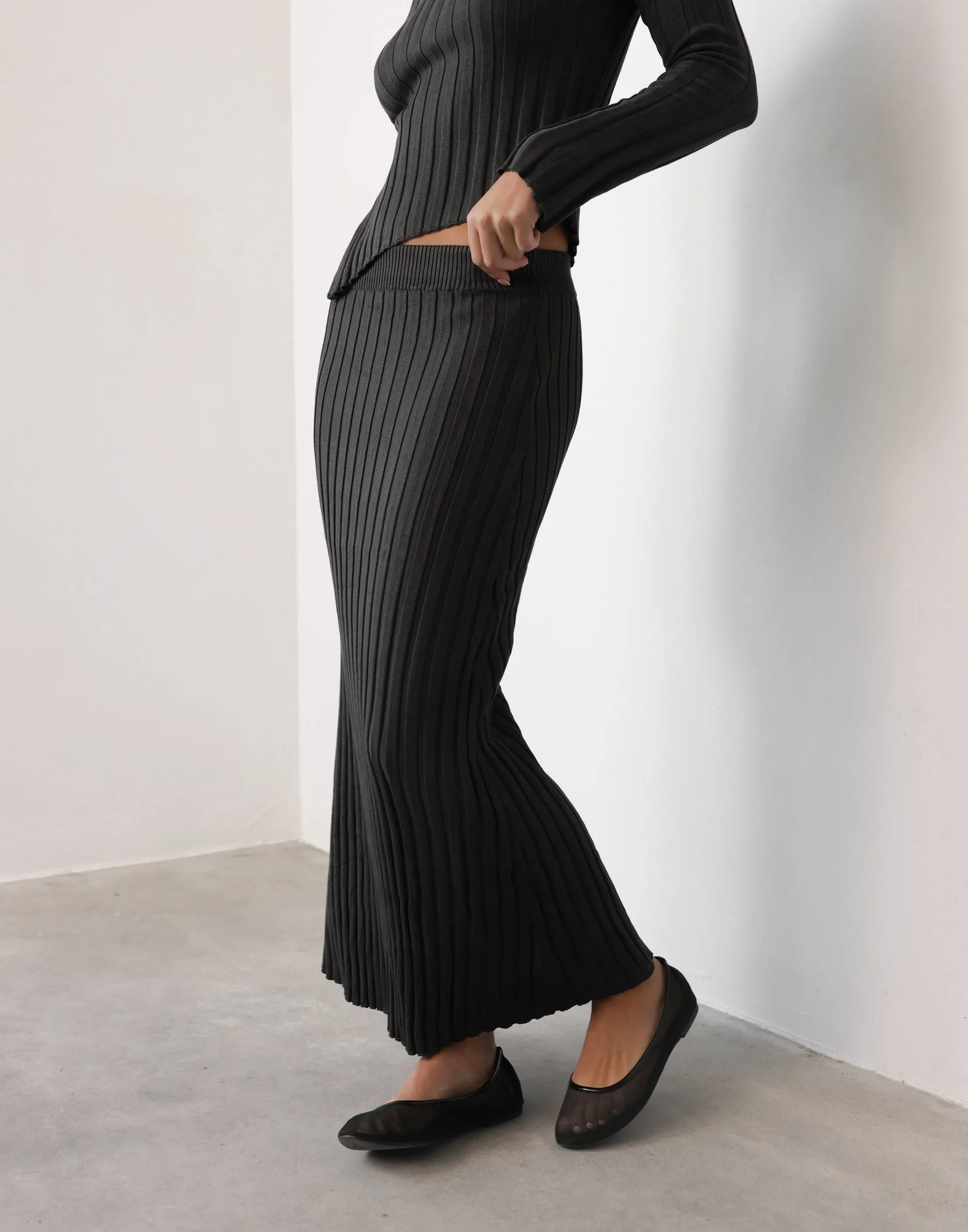 Andrea Maxi Skirt (Slate)