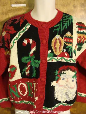 Busy NOEL and Candycane Funny Christmas Sweater