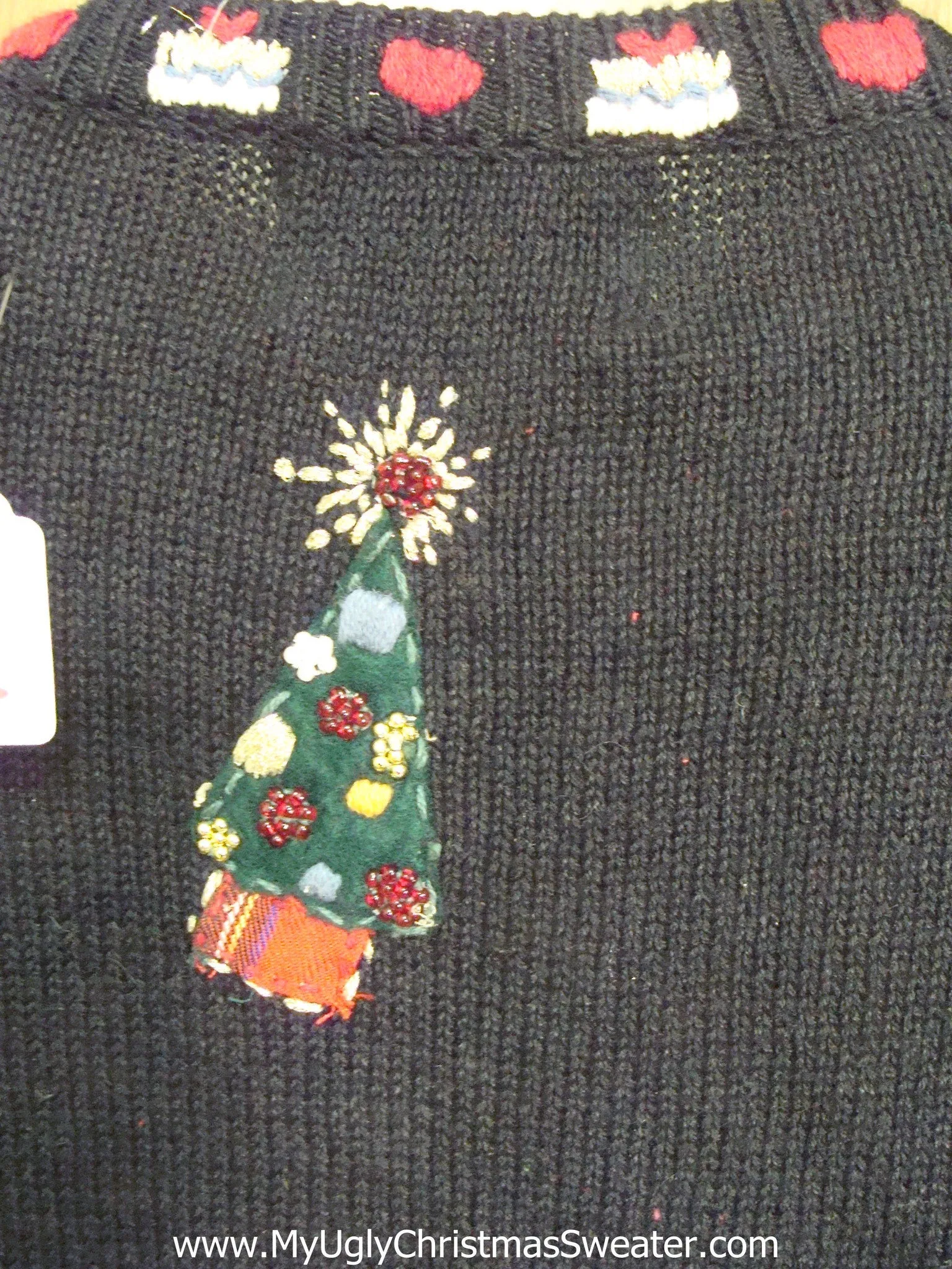 Busy Santa Themed Ugly Christmas Sweater Cardigan