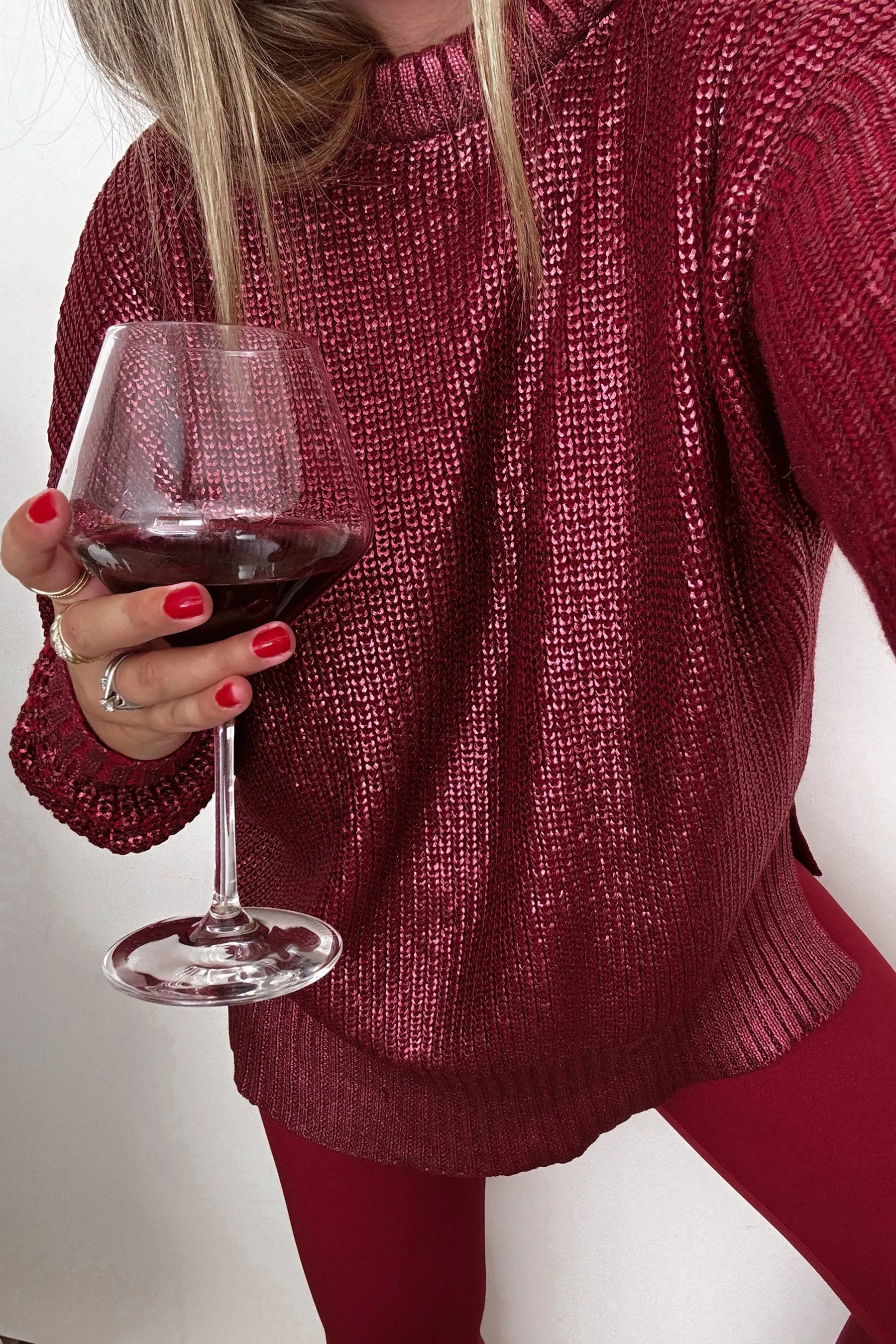 Callie Sweater Merlot Shine