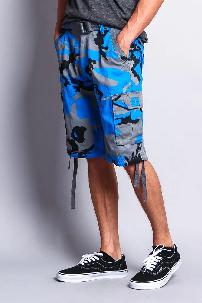 Camo Ripstop Belted Cargo Shorts