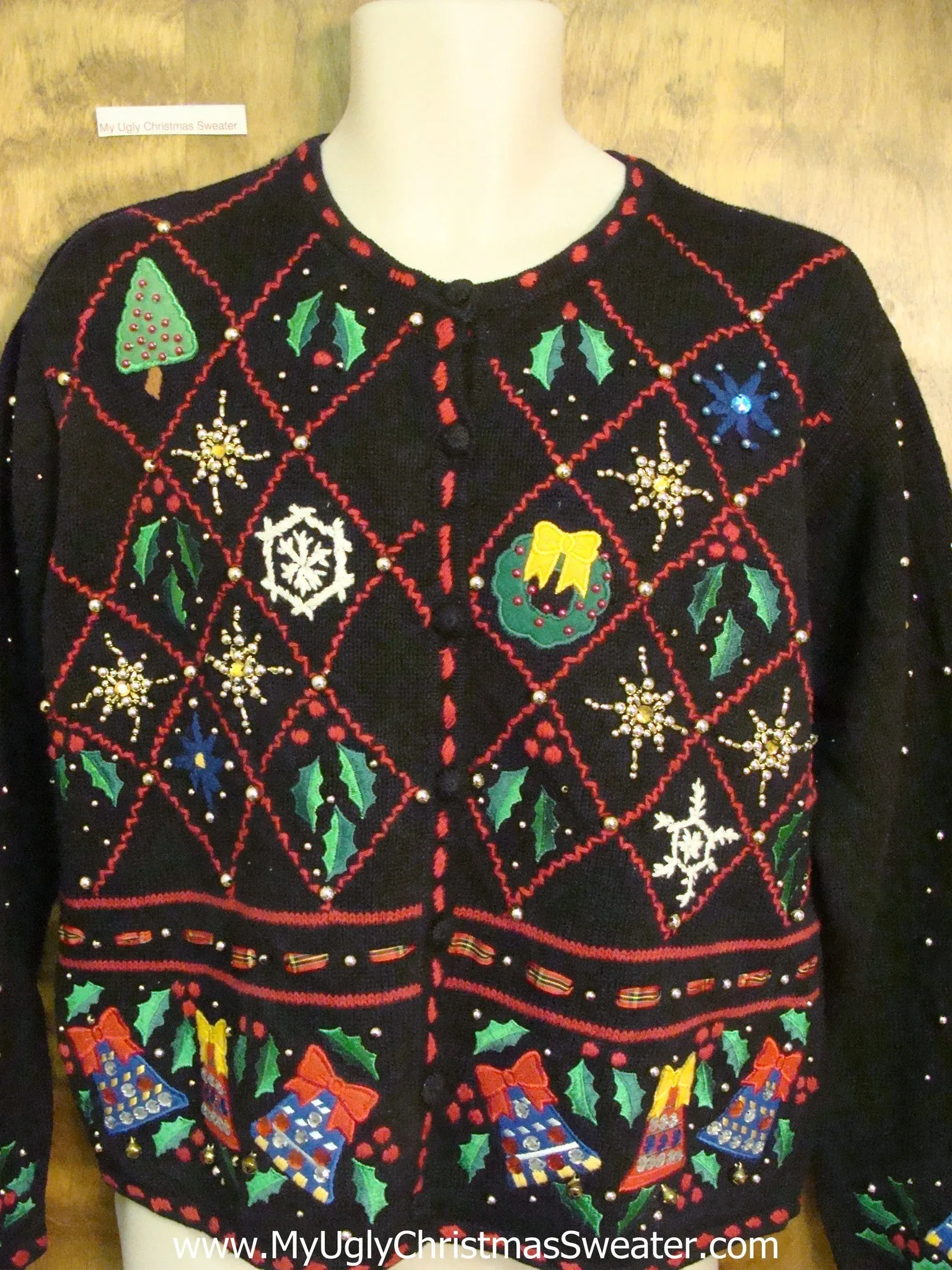 Cheap Black Tacky Ugly Christmas Sweater