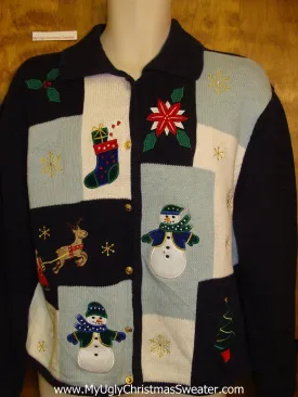 Cheap Random Blocks Ugliest Christmas Sweater