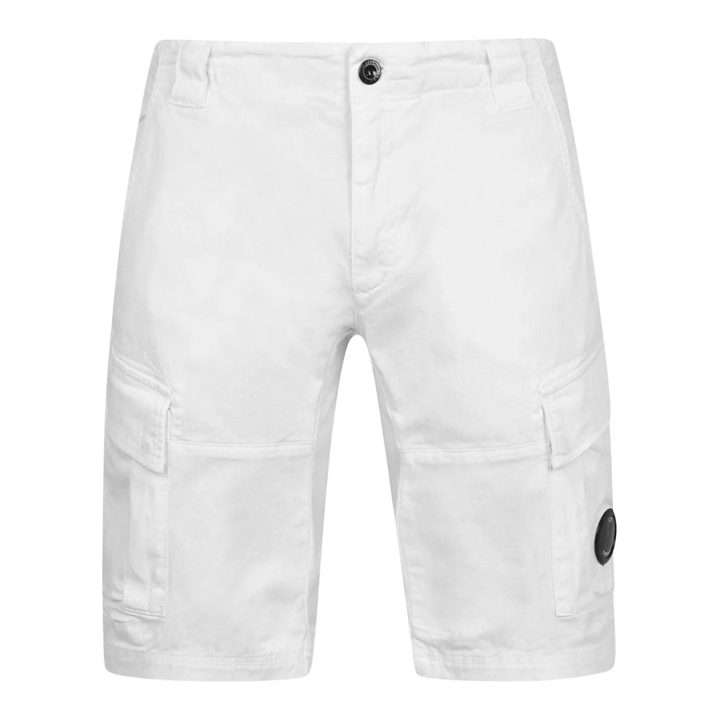 CP COMPANY Lens Cargo Shorts Gauze White