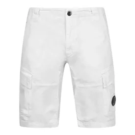 CP COMPANY Lens Cargo Shorts Gauze White