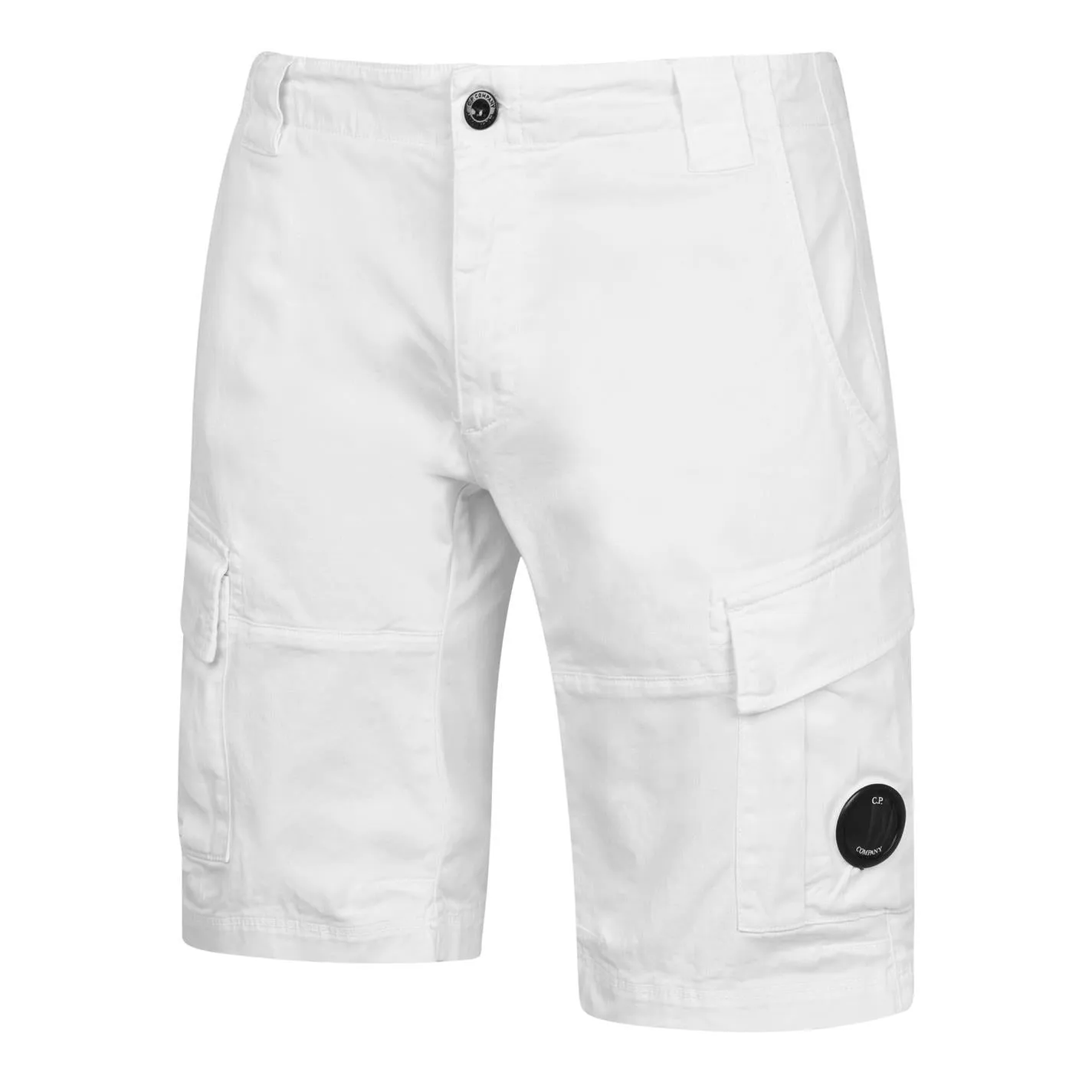 CP COMPANY Lens Cargo Shorts Gauze White