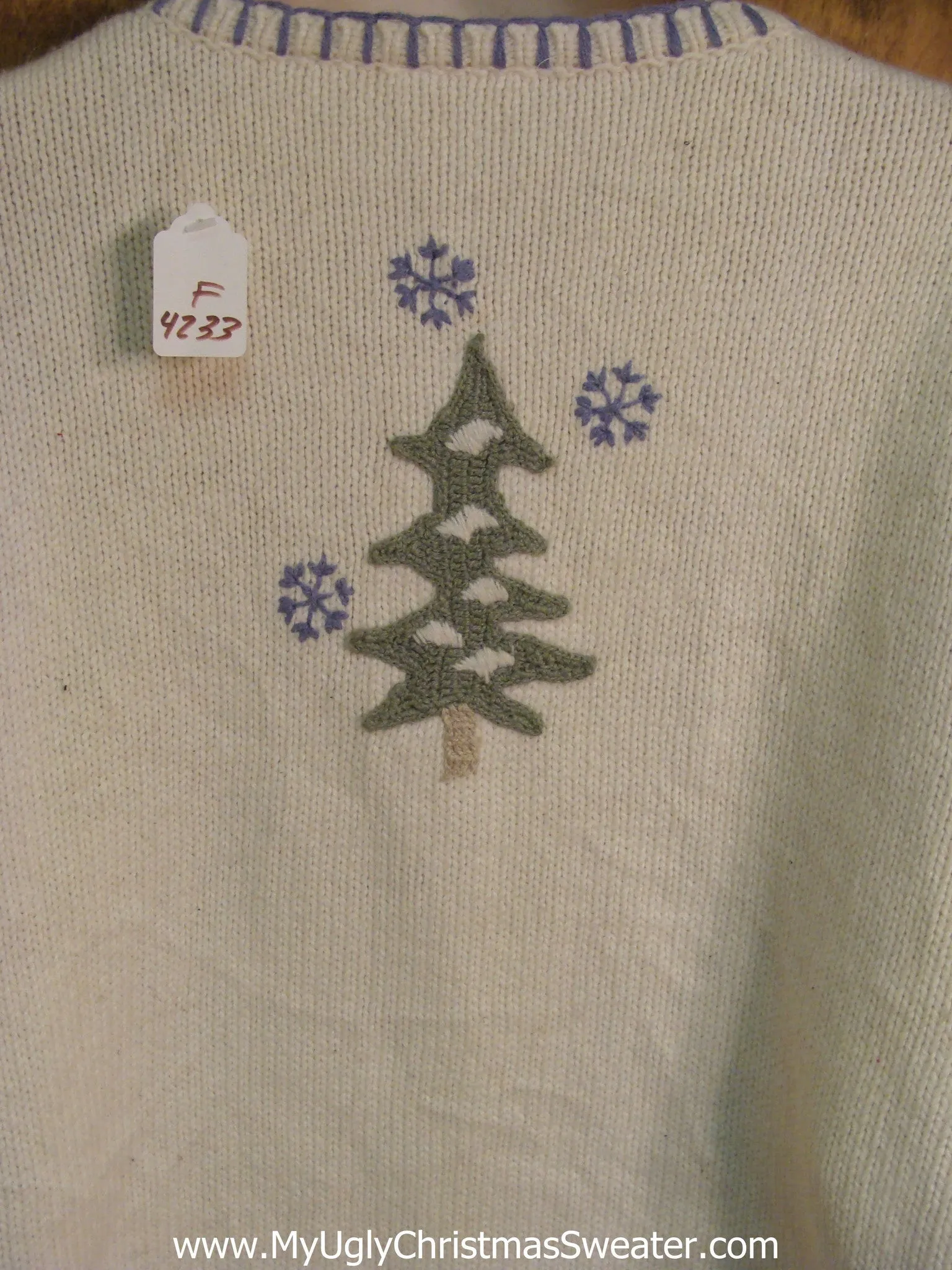 Cute Winter Themed Ivory Ugliest Christmas Sweater