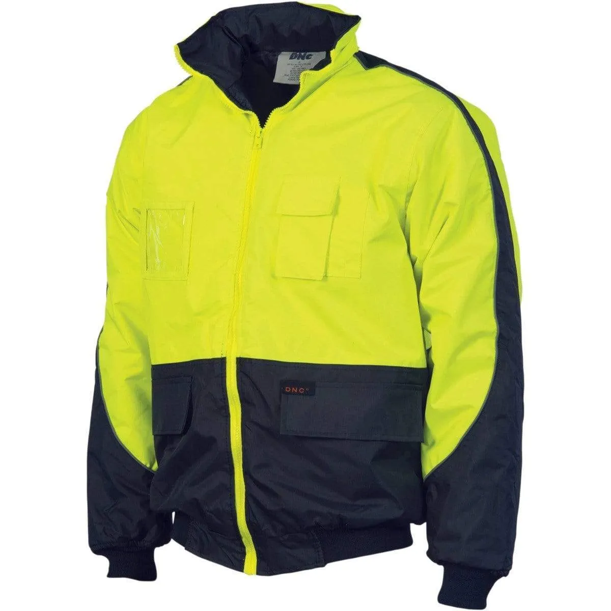 Dnc Workwear Hi-vis Contrast Bomber Jacket - 3991