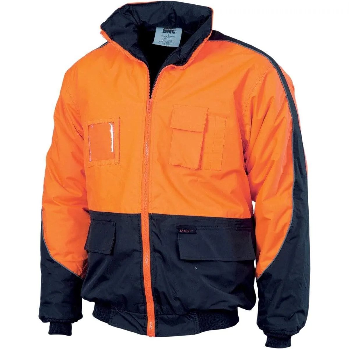 Dnc Workwear Hi-vis Contrast Bomber Jacket - 3991