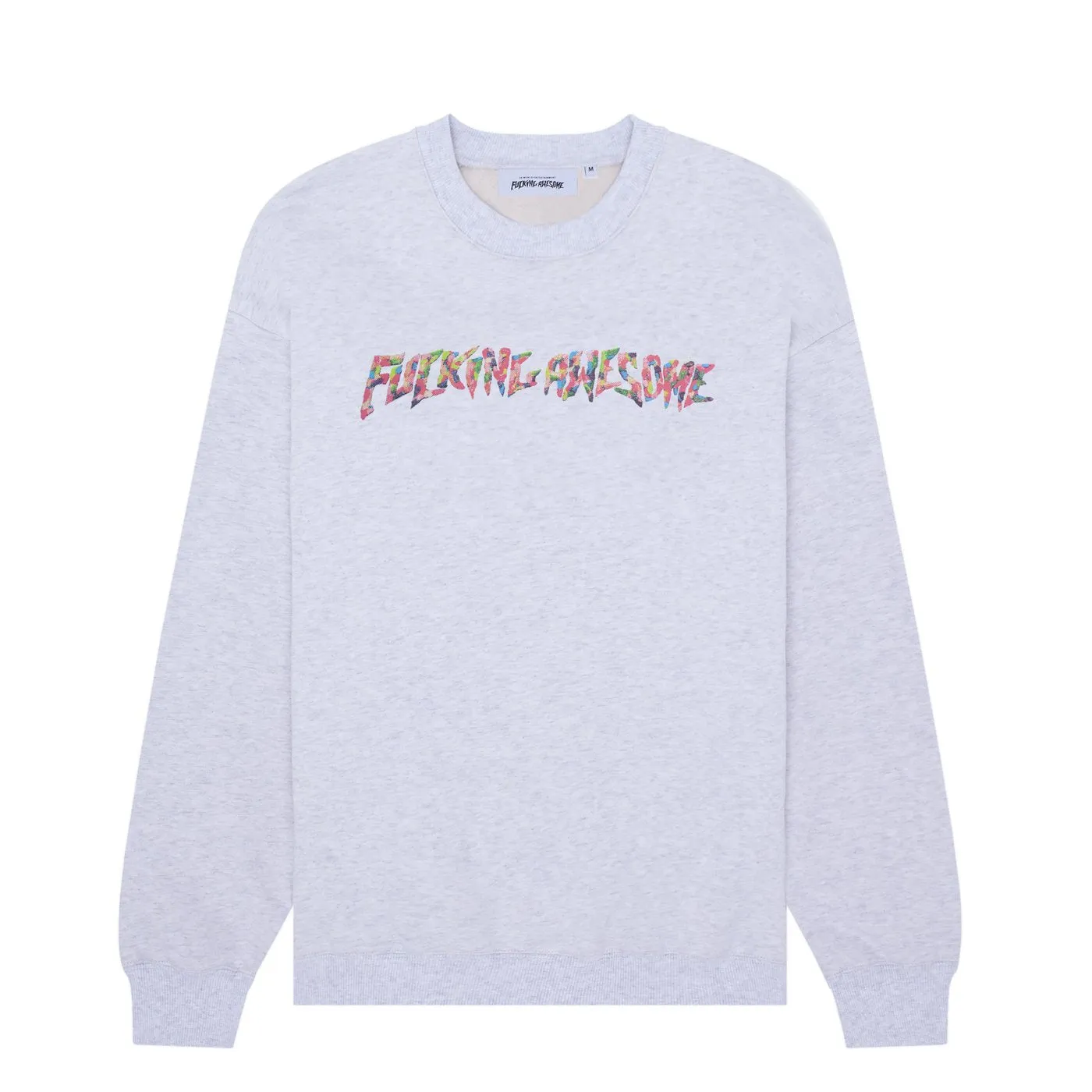 FUCKING AWESOME GUM STAMP CREWNECK - HEATHER GREY