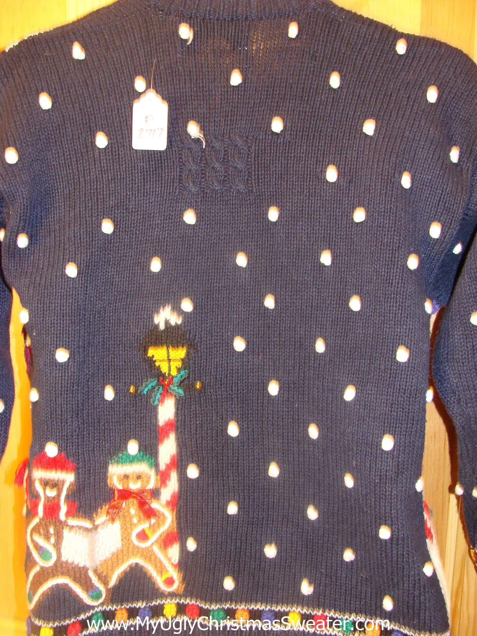 Gingerbread Village 80s Style Ugly Christmas Sweater