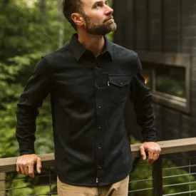 Gunnison Wool-Blend Solid Flannel Shirt | Dark Heather Charcoal