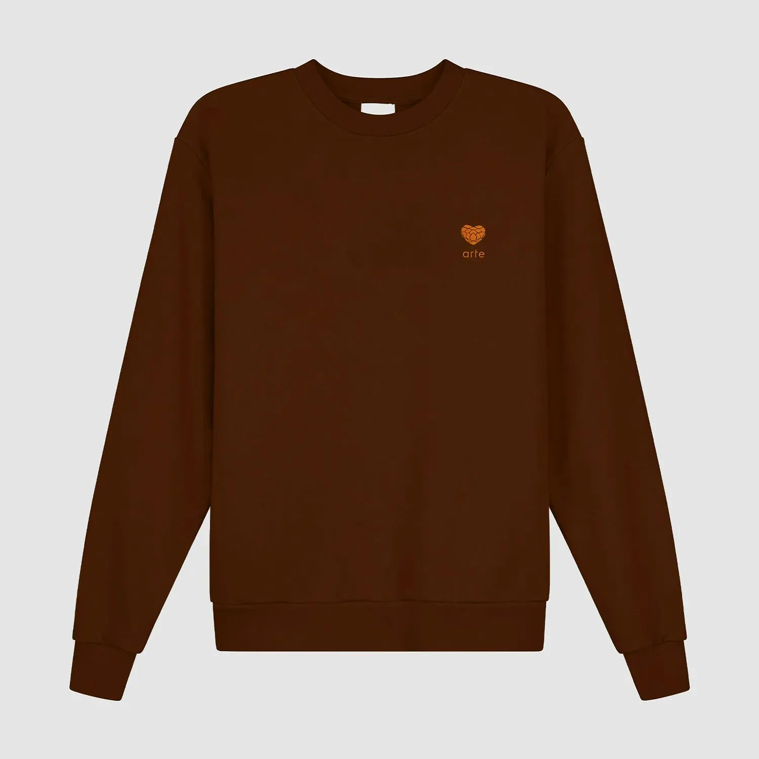 Heart Flower Crewneck - Brown