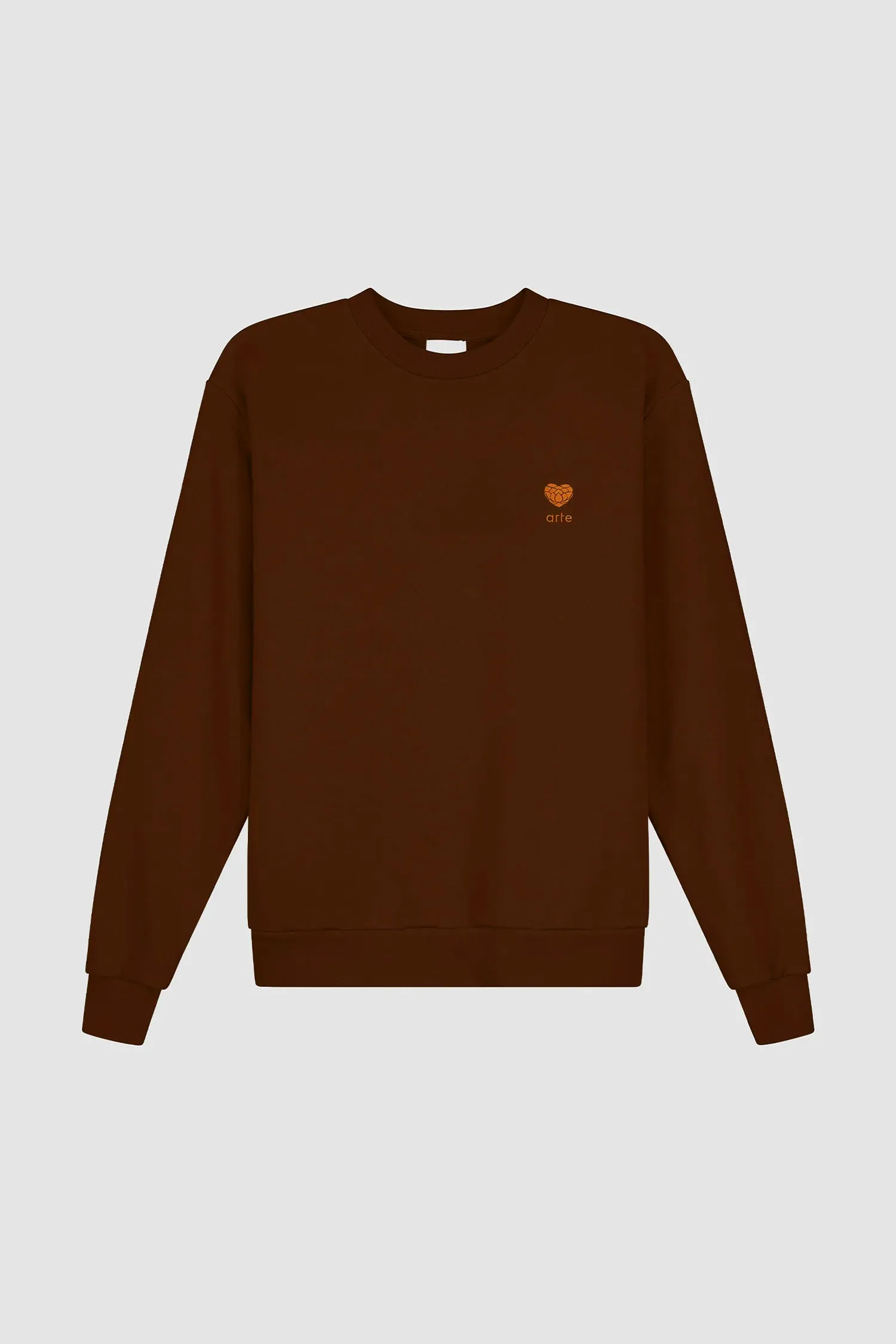 Heart Flower Crewneck - Brown