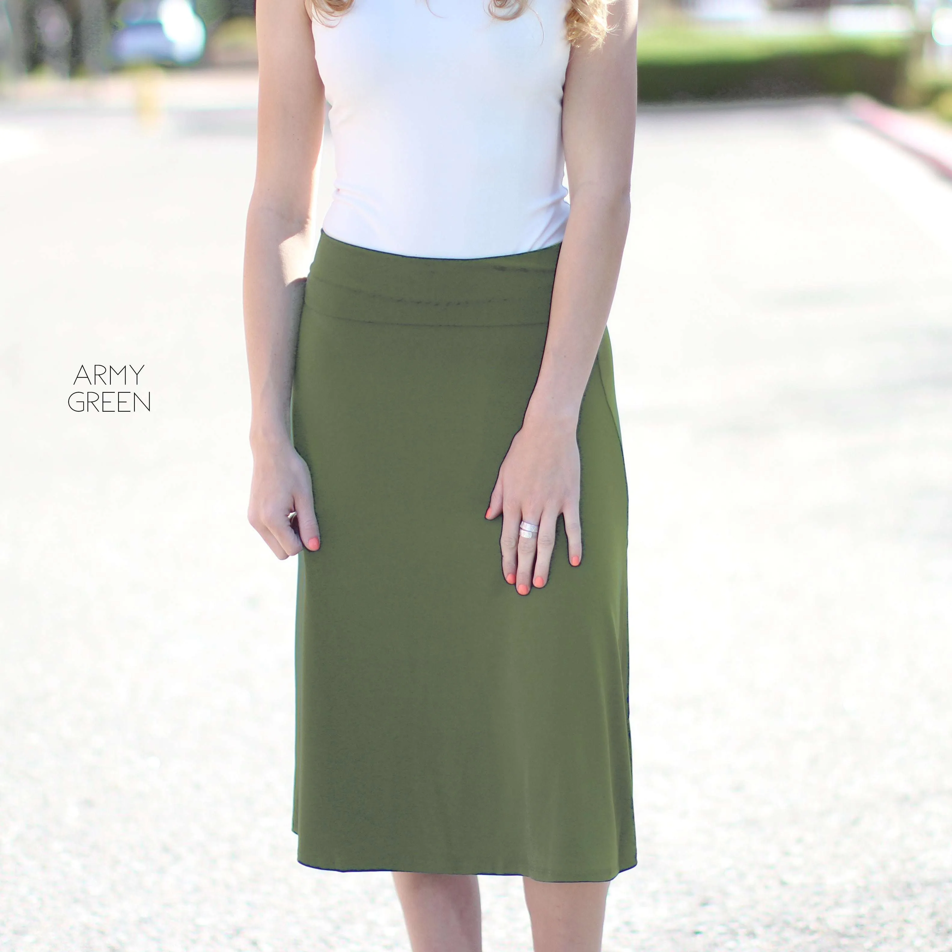 High Waist Everyday Skirt | S-3XL