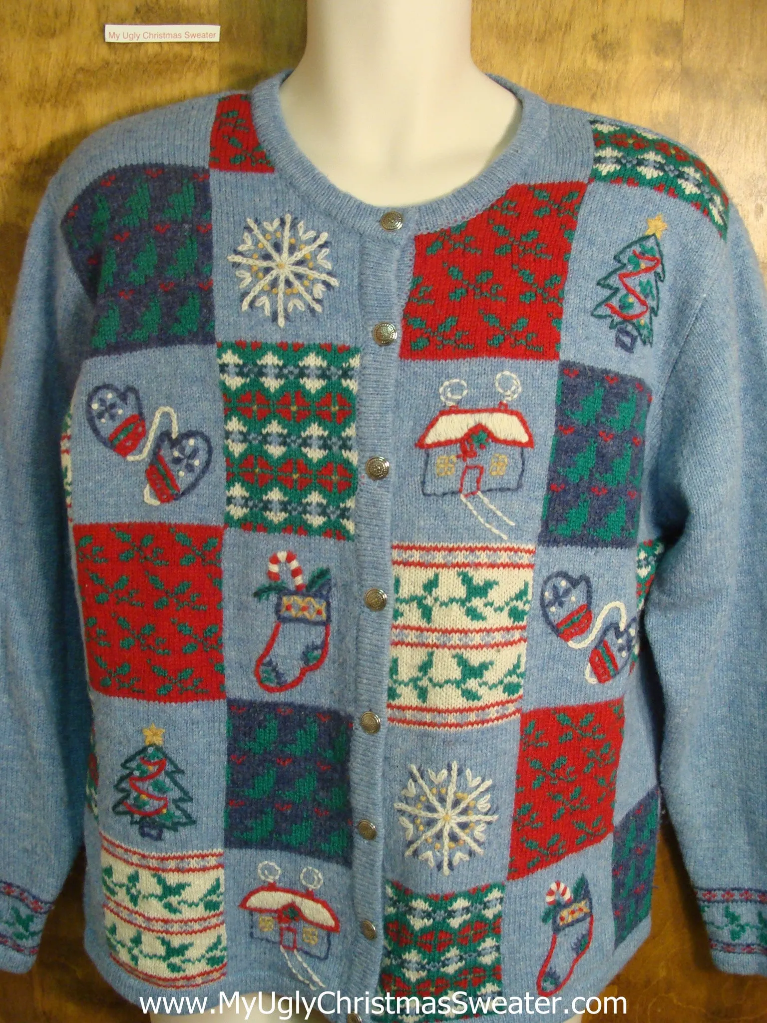 Homey Snowy Houses Ugly Christmas Sweater