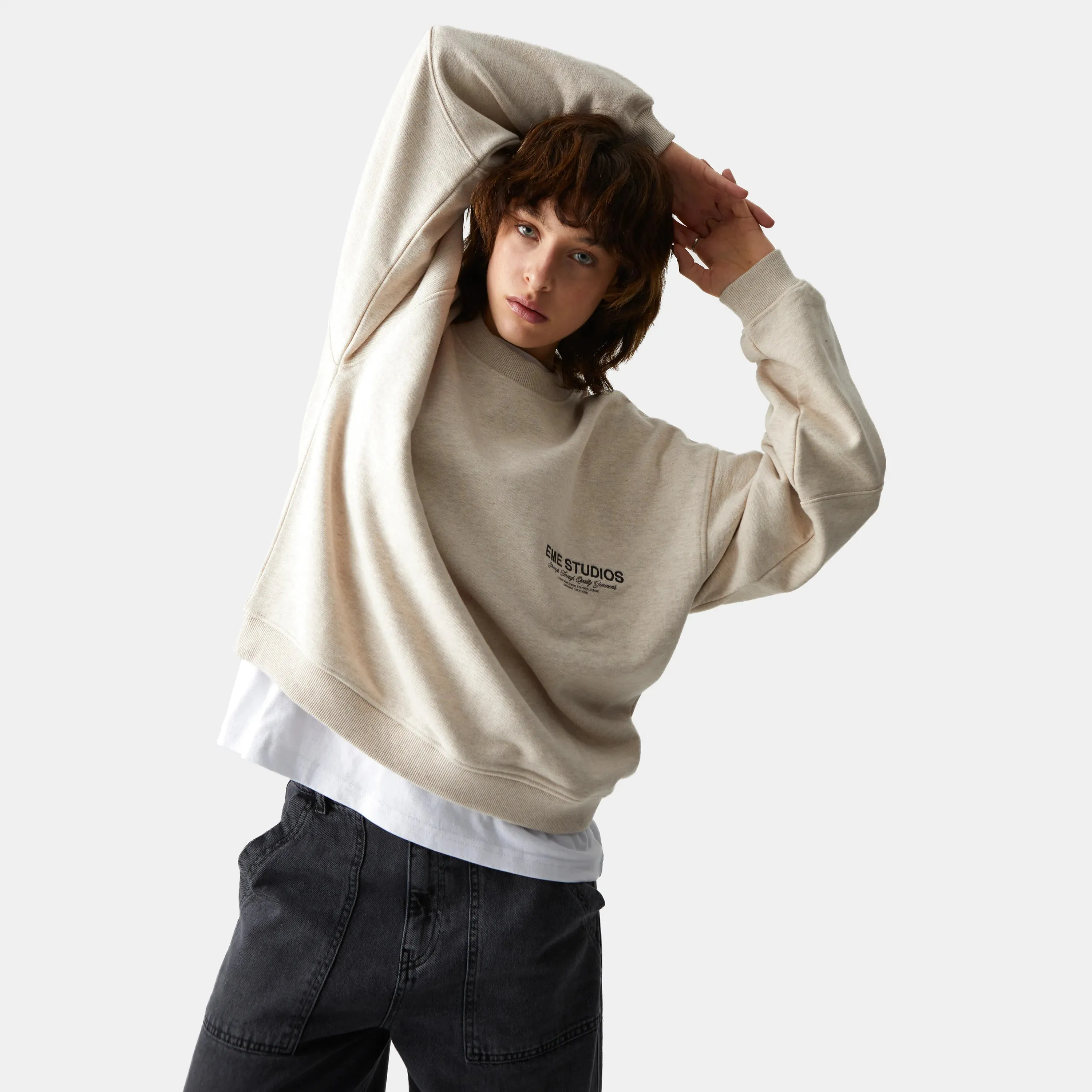 Iconic Heather Oversized Crewneck