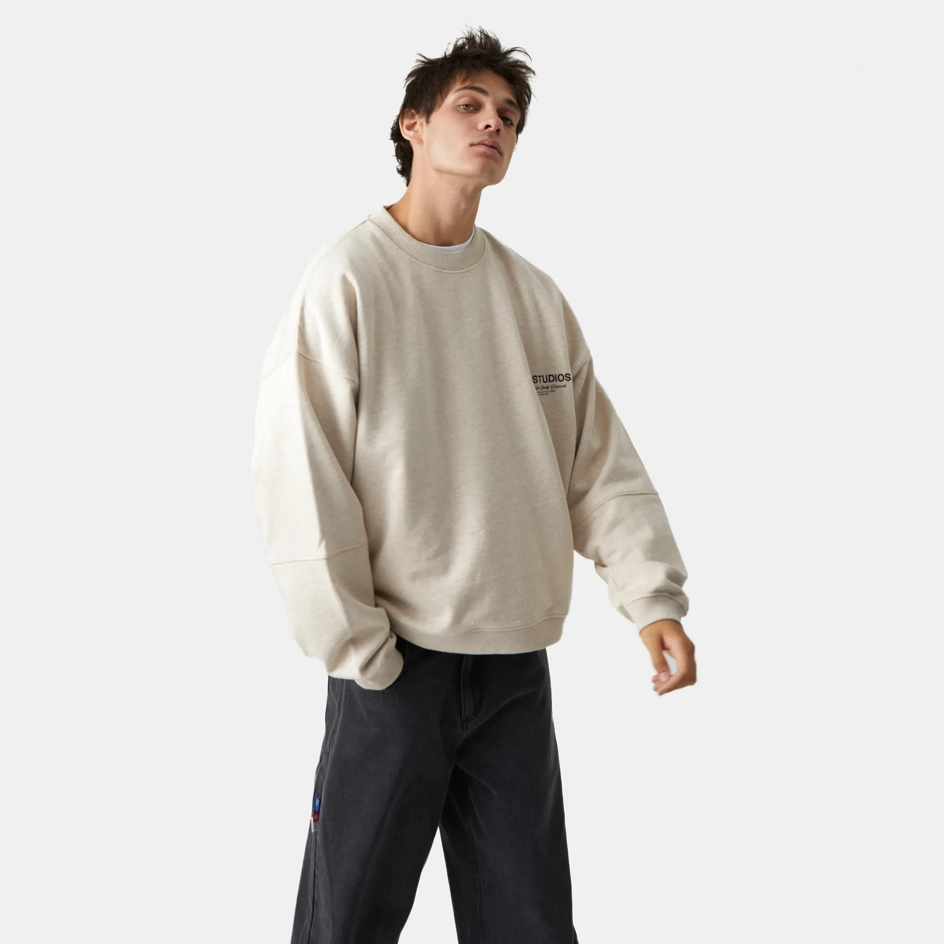 Iconic Heather Oversized Crewneck