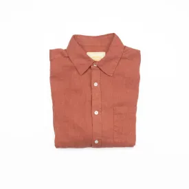 Linen Shirt in Terracotta