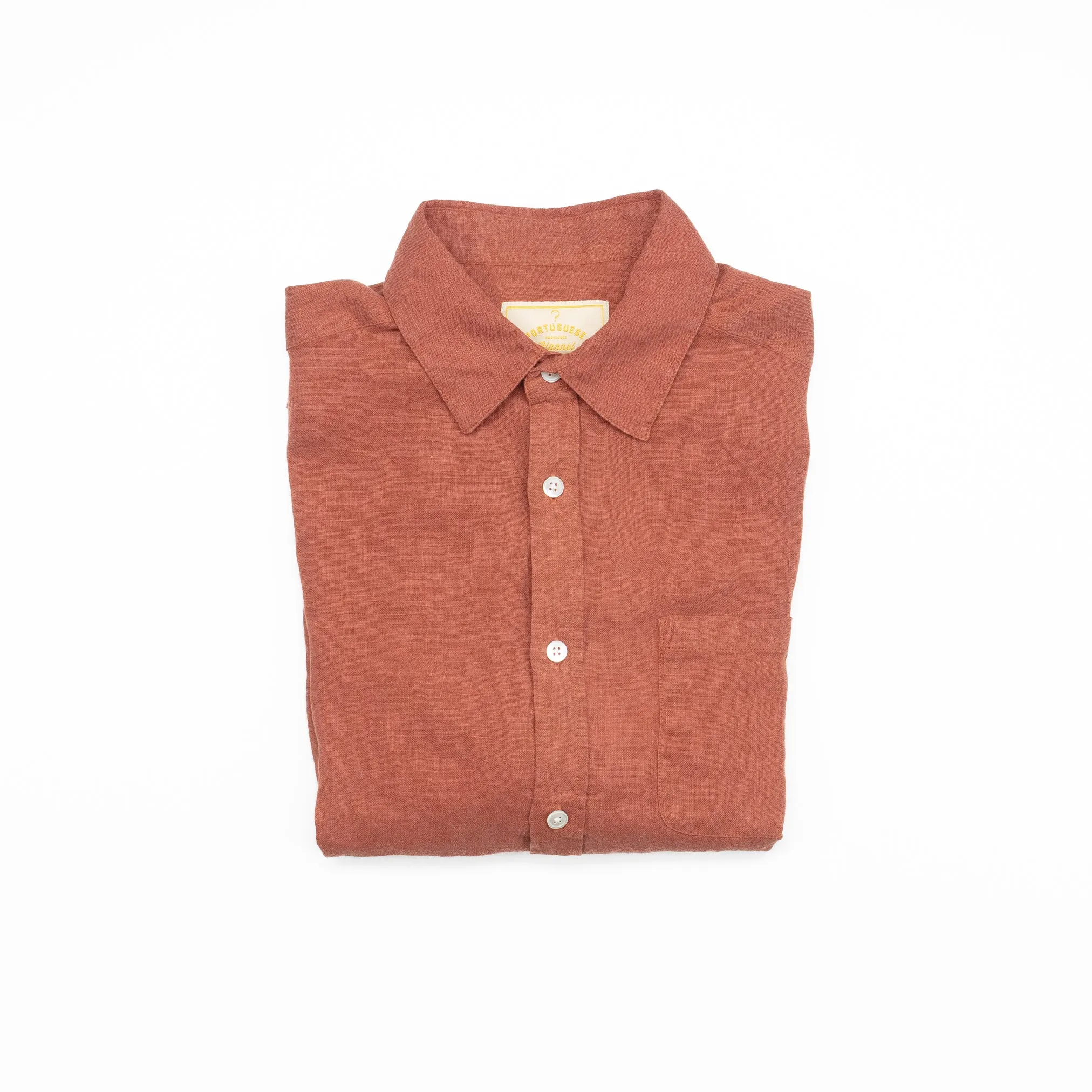 Linen Shirt in Terracotta