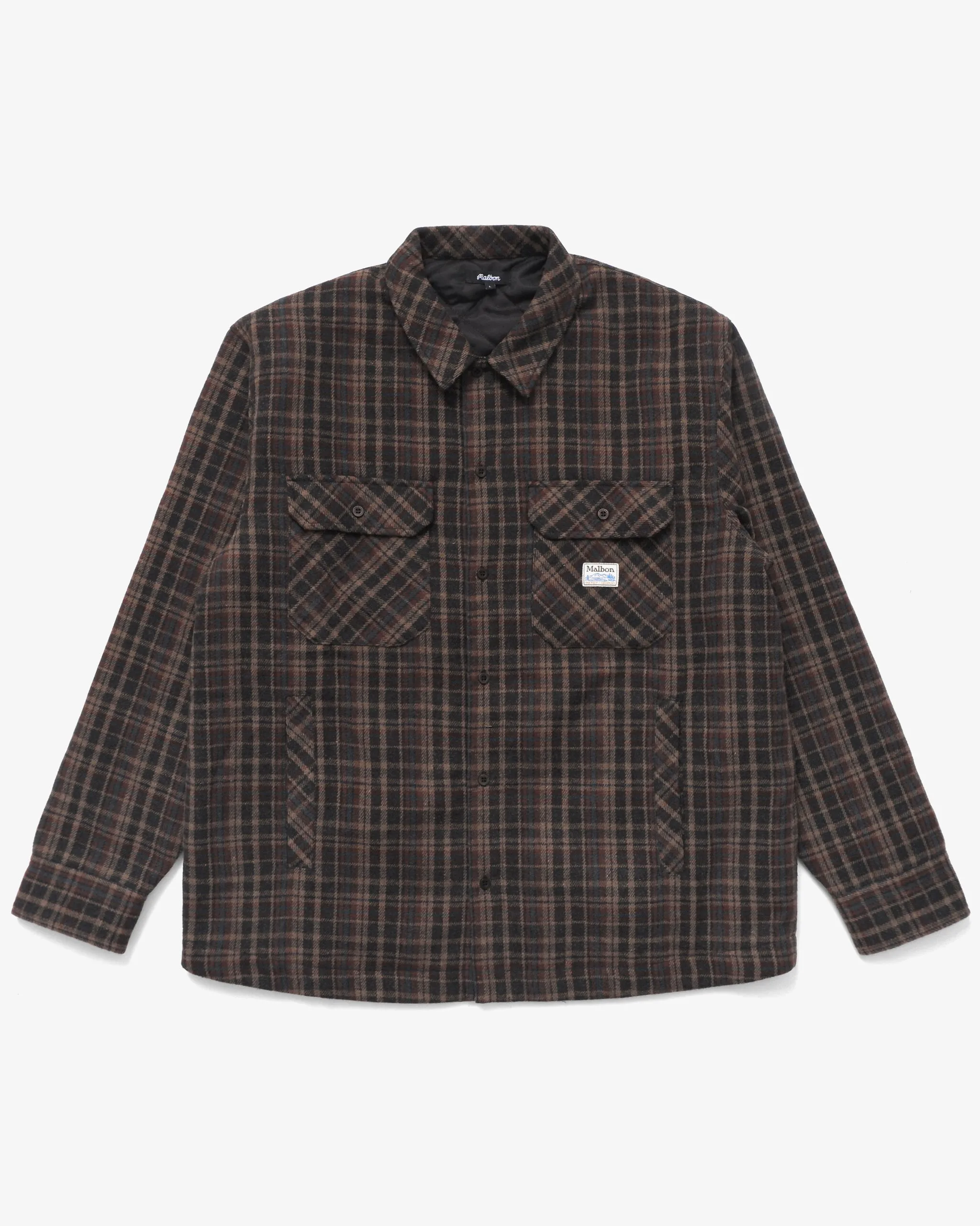 Malbon Golf Colton Quilted Flannel - BROWN