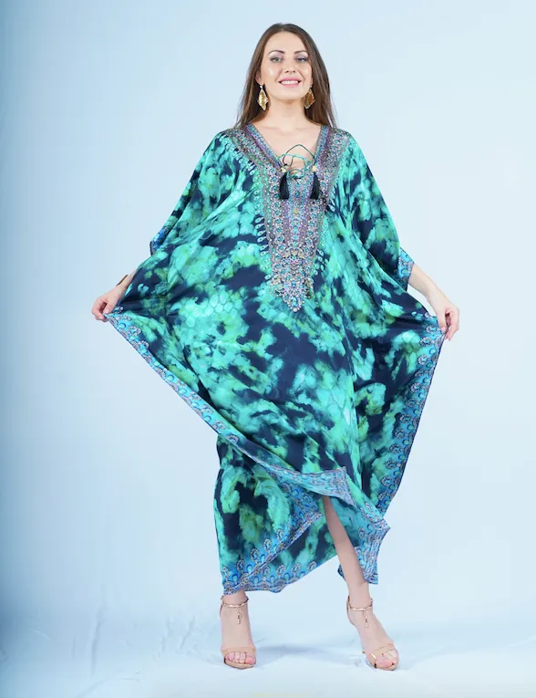 Maxi Kaftan- Emerald Reptile