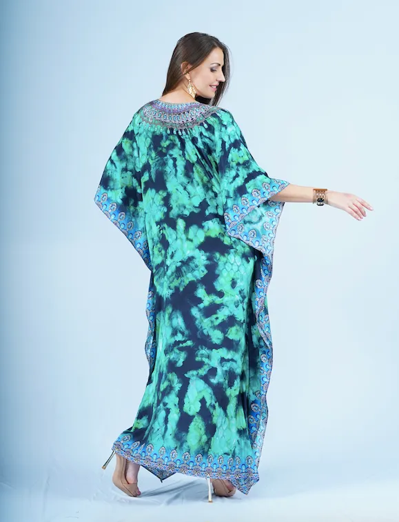 Maxi Kaftan- Emerald Reptile