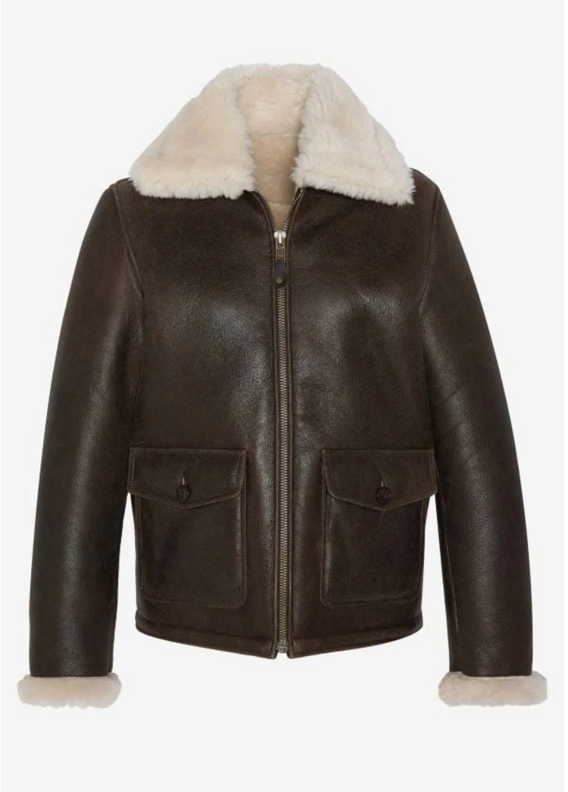 Men's Pure Leather Shearling Jacket