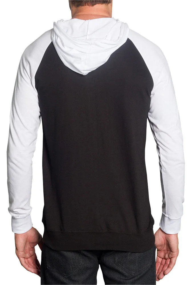 Men's Raglan Light Weight Zip Down Hoodie