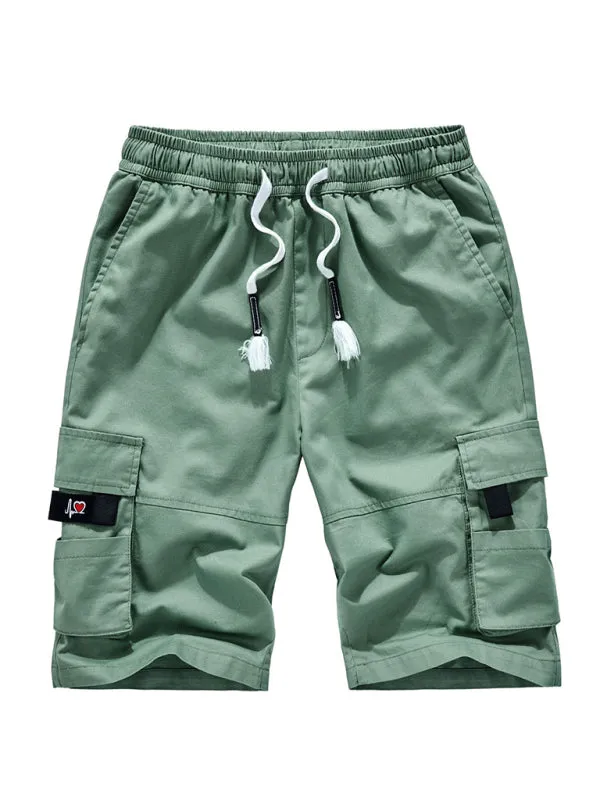 Men's Solid Color Cargo Shorts