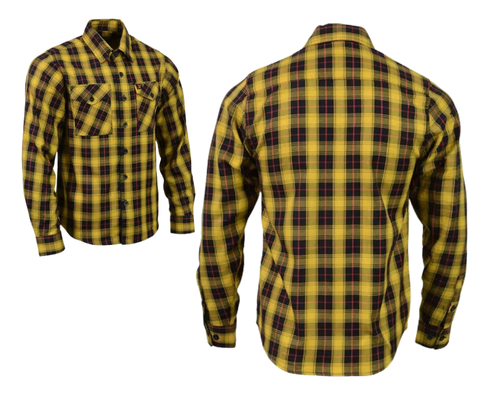 Milwaukee Plaid Yellow/Red/Black Flannel Shirt