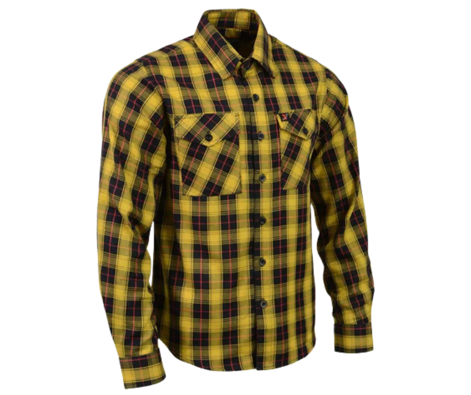 Milwaukee Plaid Yellow/Red/Black Flannel Shirt