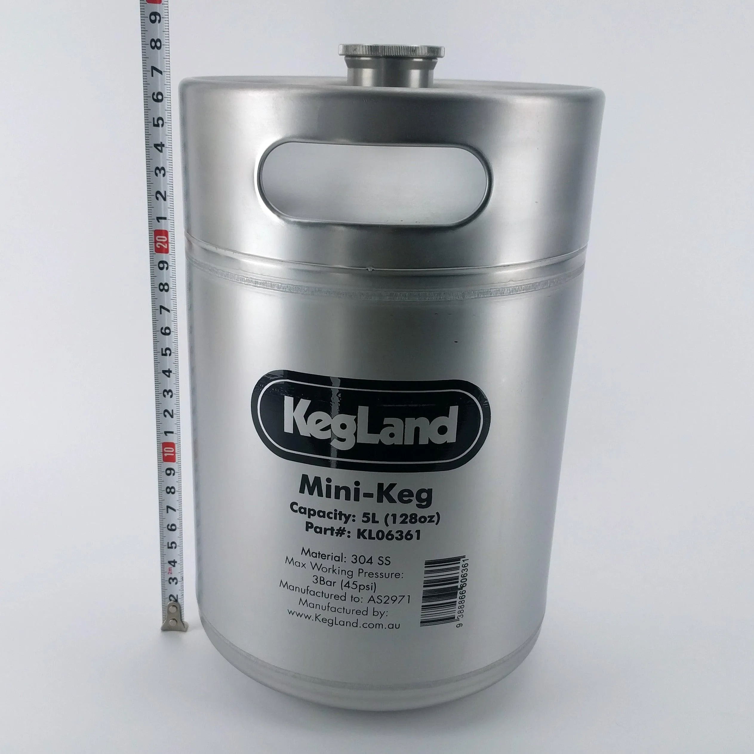 Mini Keg - 5L (approx 170oz) (175mm x 280mm)