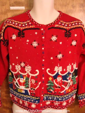 Ornate Nordic Red Ugly Christmas Jumper