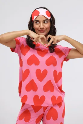 Pink Heart Modal Classic Top