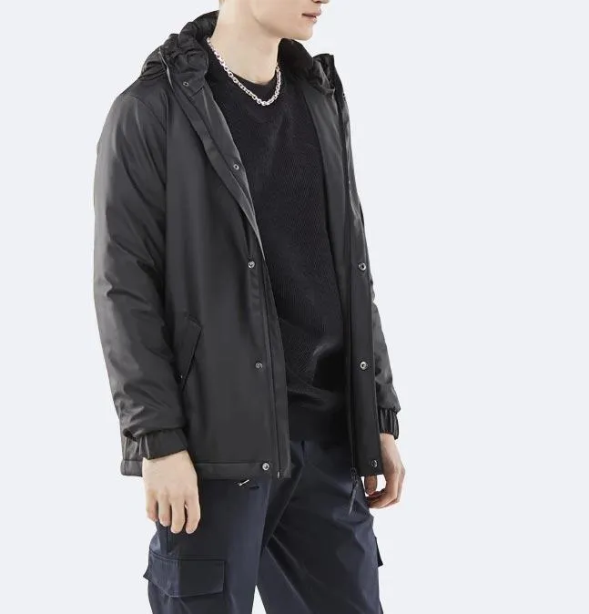 RAINS Quilted Parka – Black