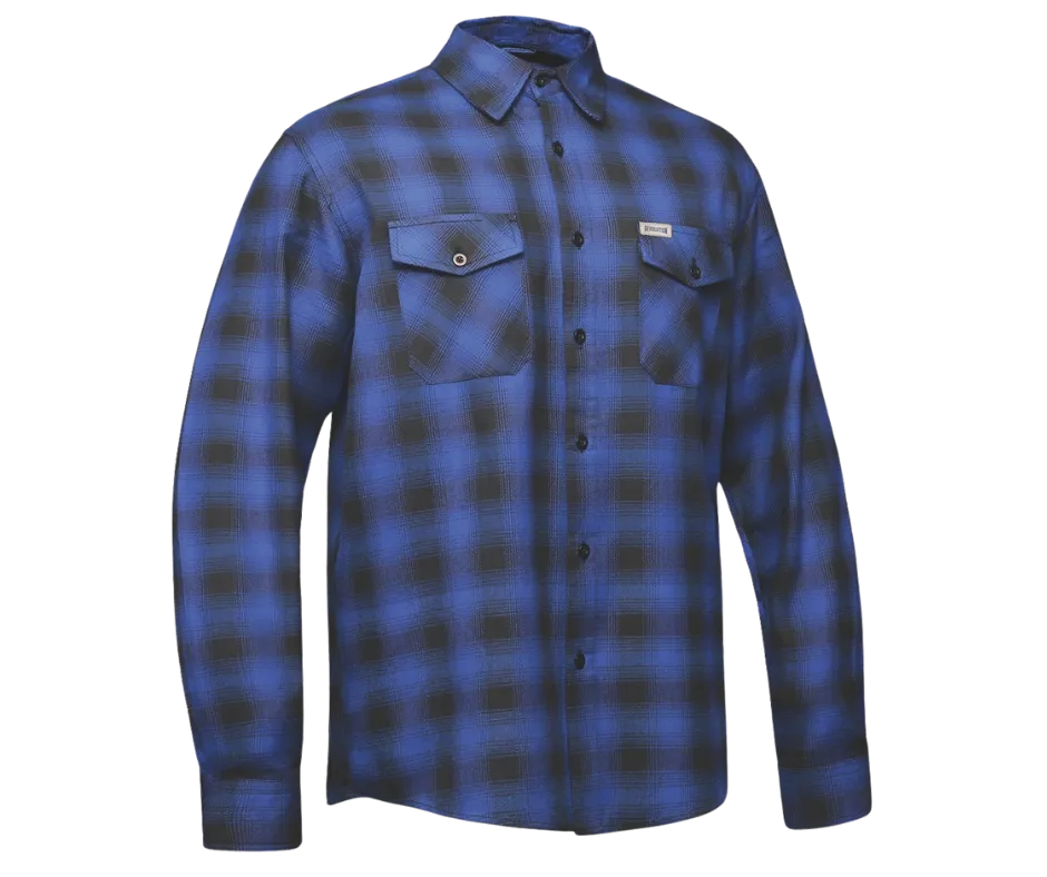 Revolution Gear Plaid Blue and Black Flannel Shirt