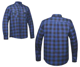 Revolution Gear Plaid Blue and Black Flannel Shirt