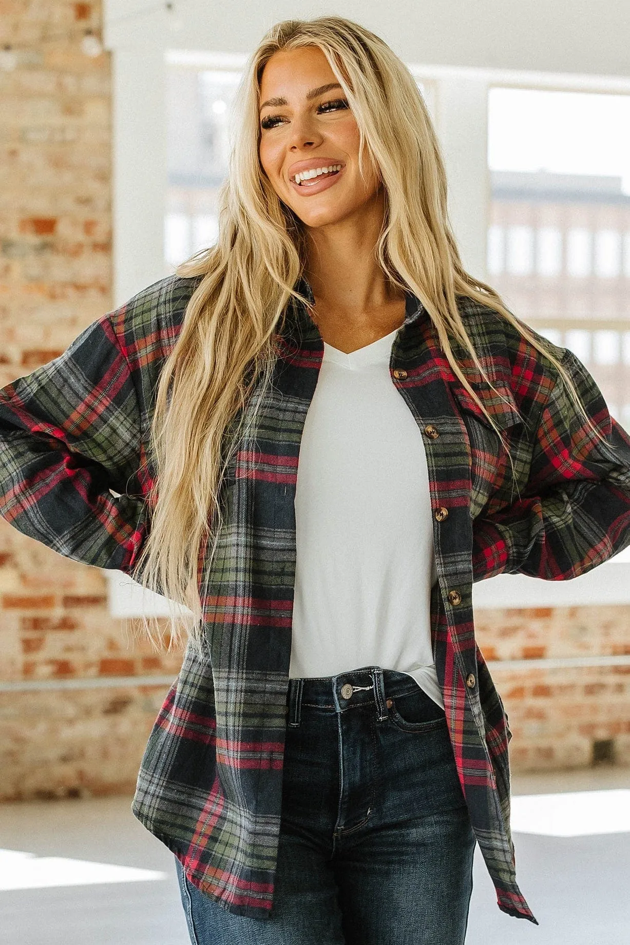 Rylan Oversized Flannel Top | S-2XL | PRE ORDER