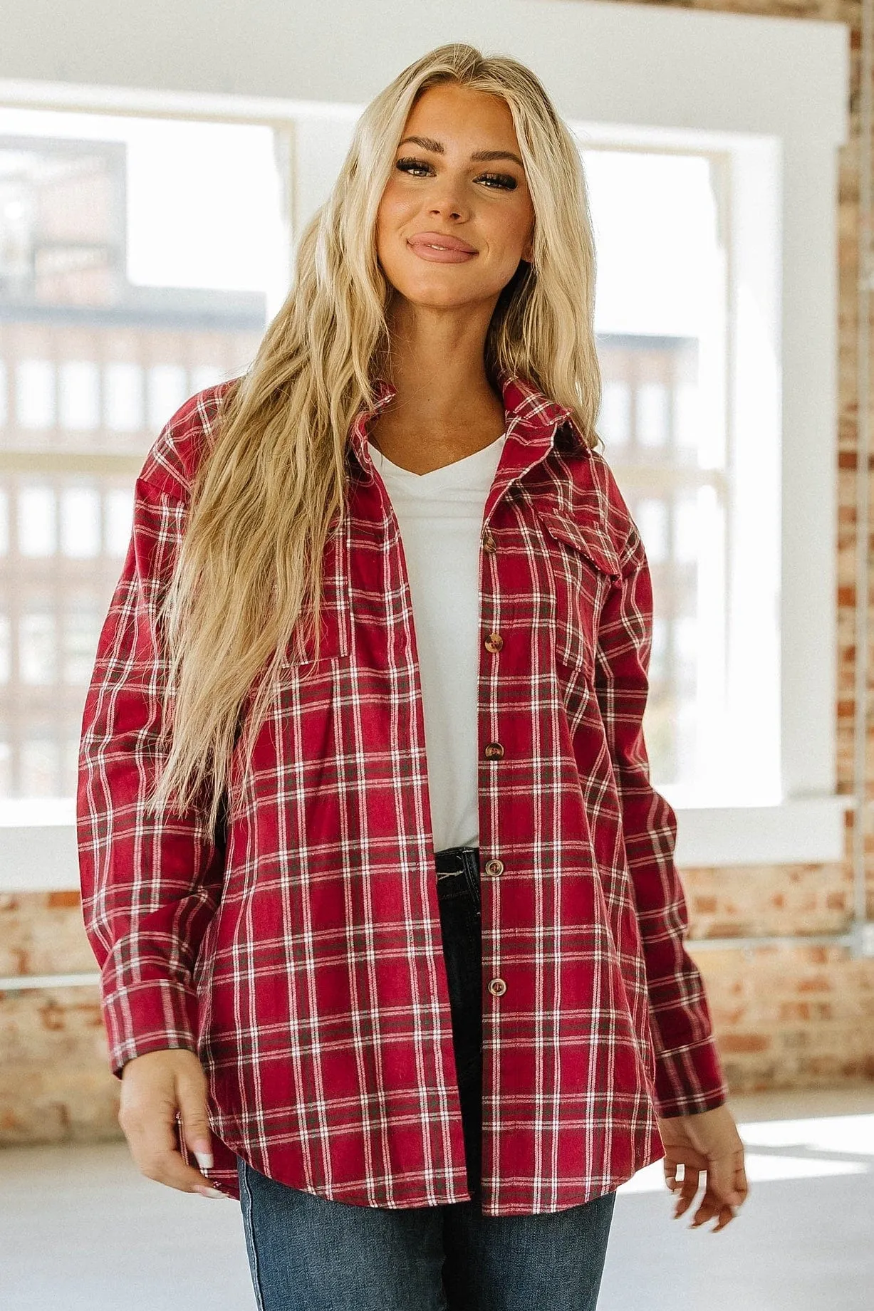 Rylan Oversized Flannel Top | S-2XL | PRE ORDER