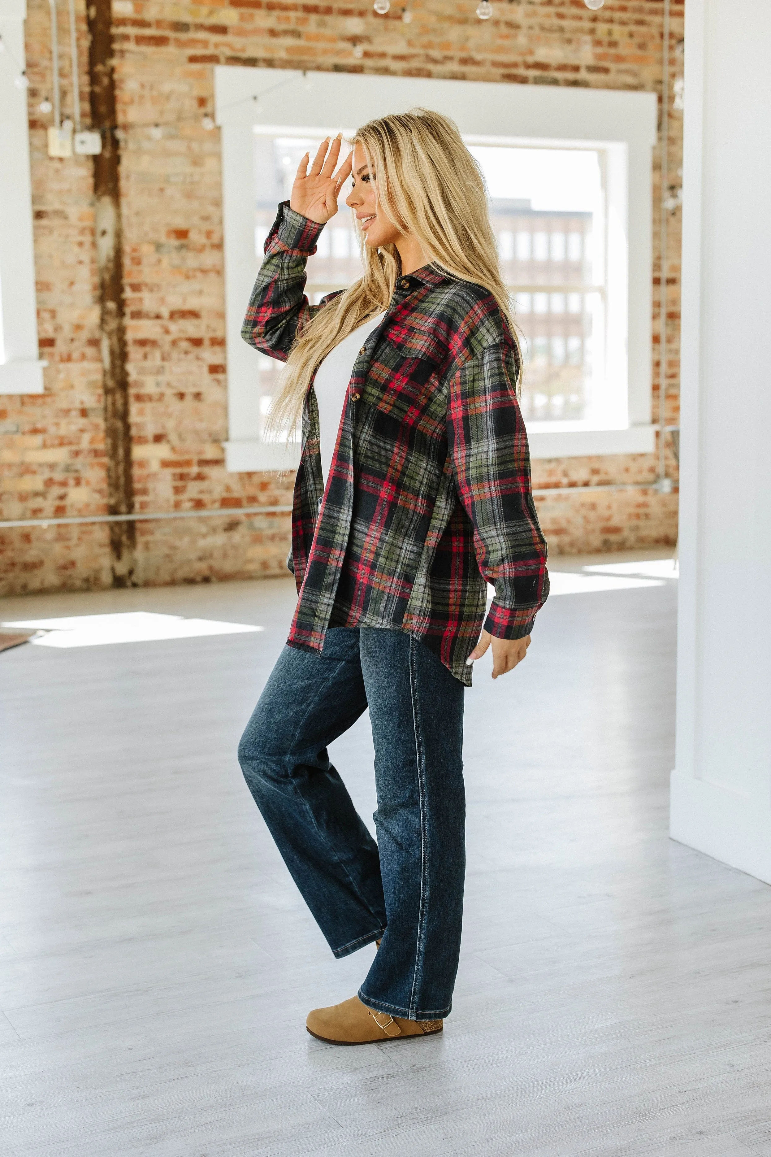 Rylan Oversized Flannel Top | S-2XL | PRE ORDER