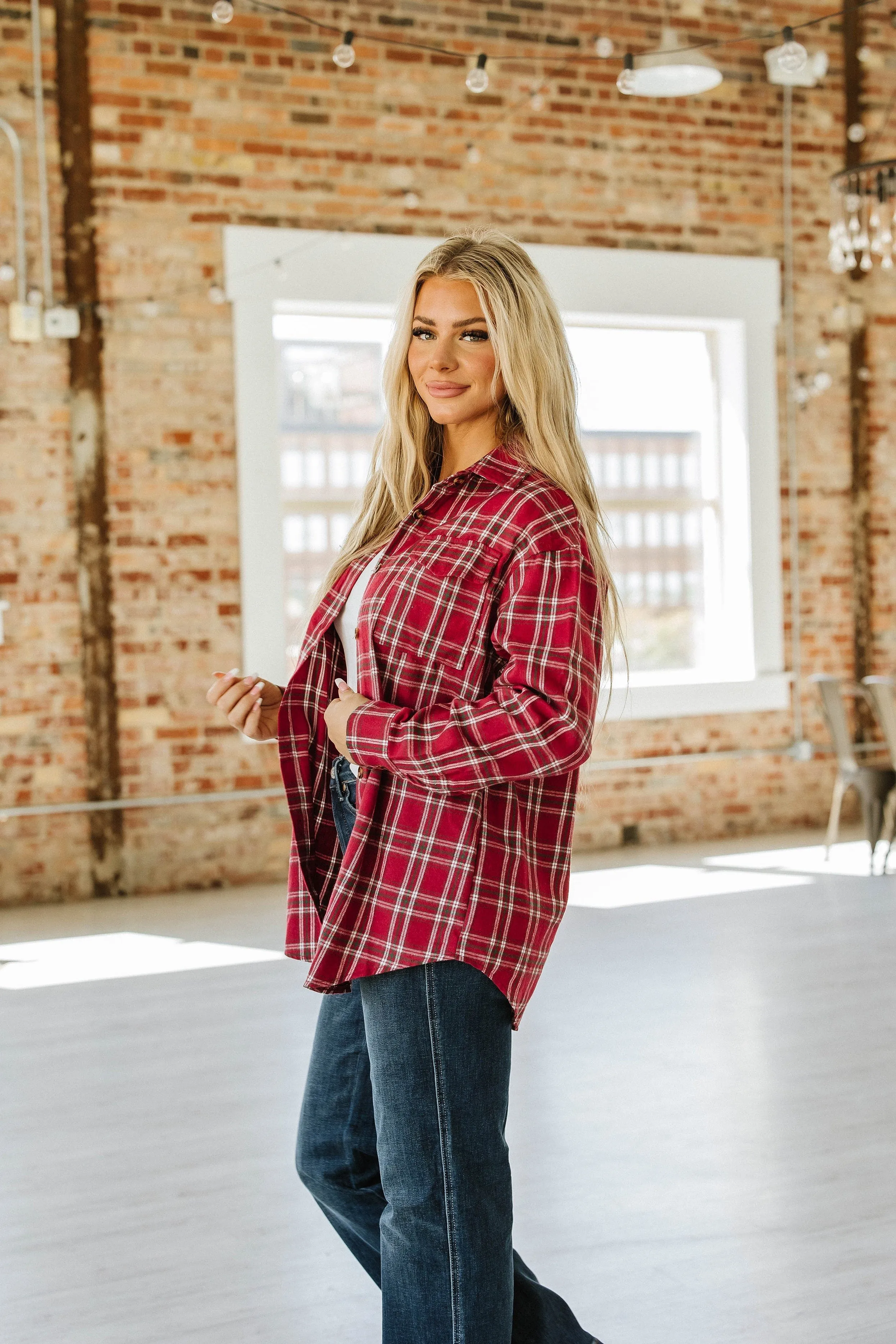 Rylan Oversized Flannel Top | S-2XL | PRE ORDER