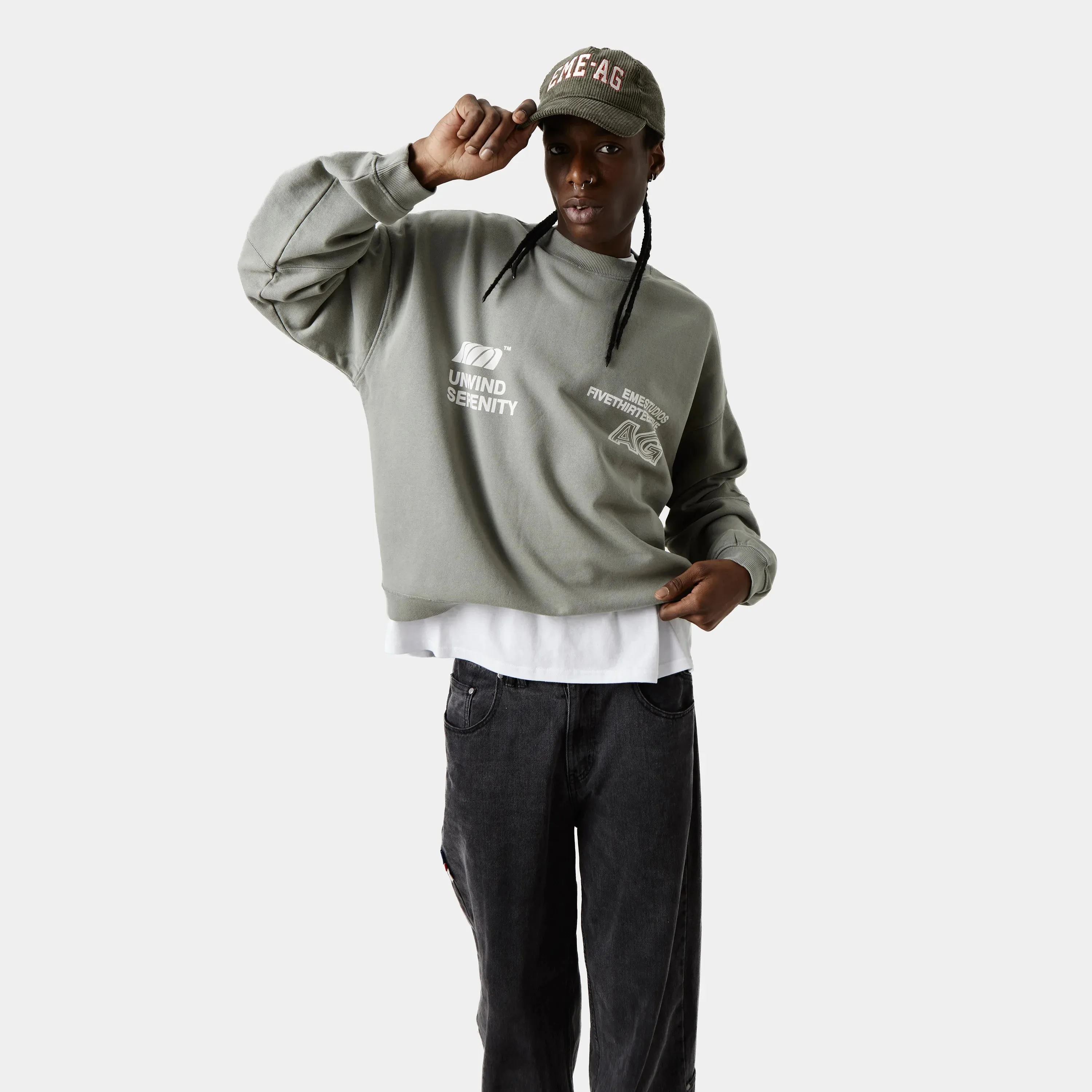 Serenity Pebble Oversized Crewneck