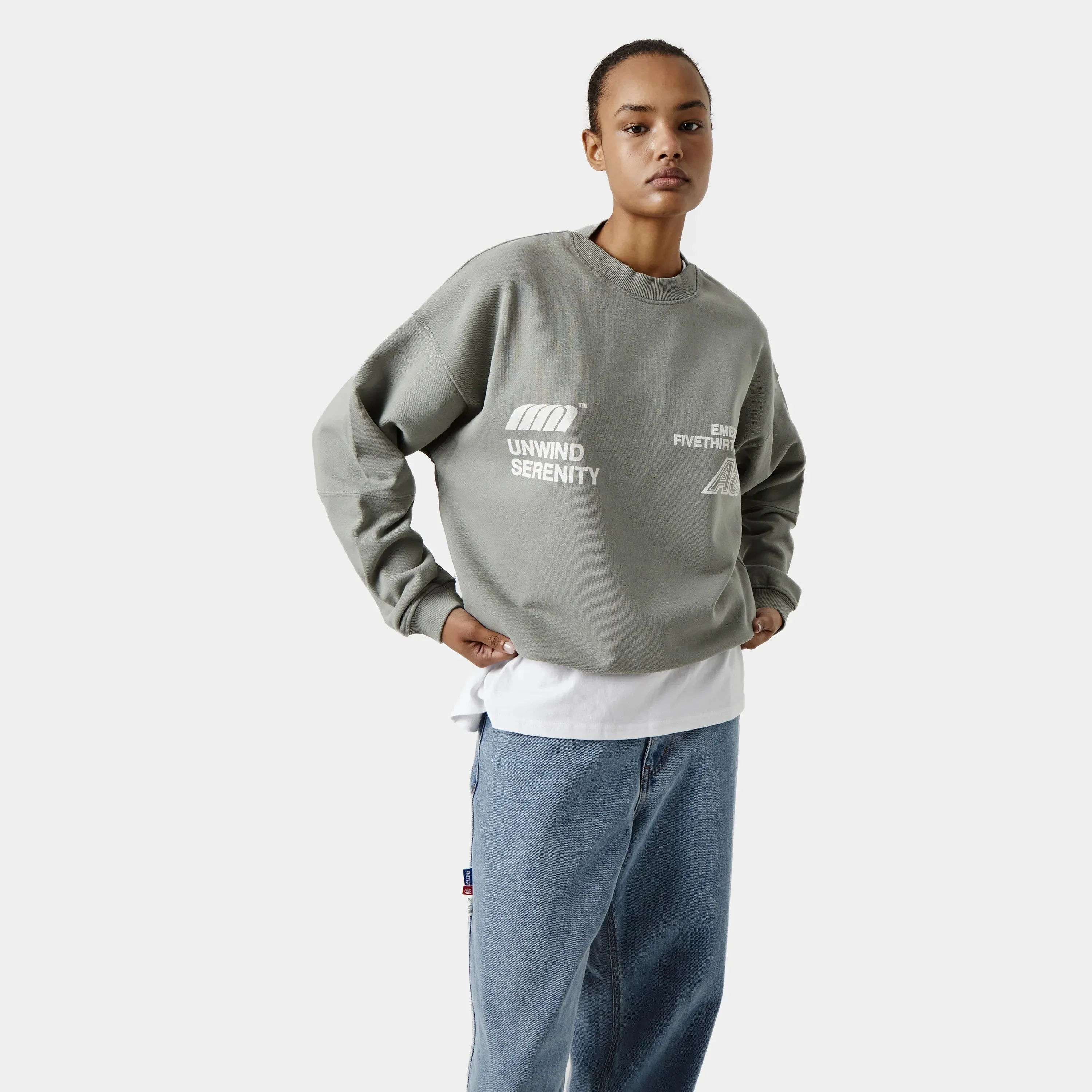 Serenity Pebble Oversized Crewneck