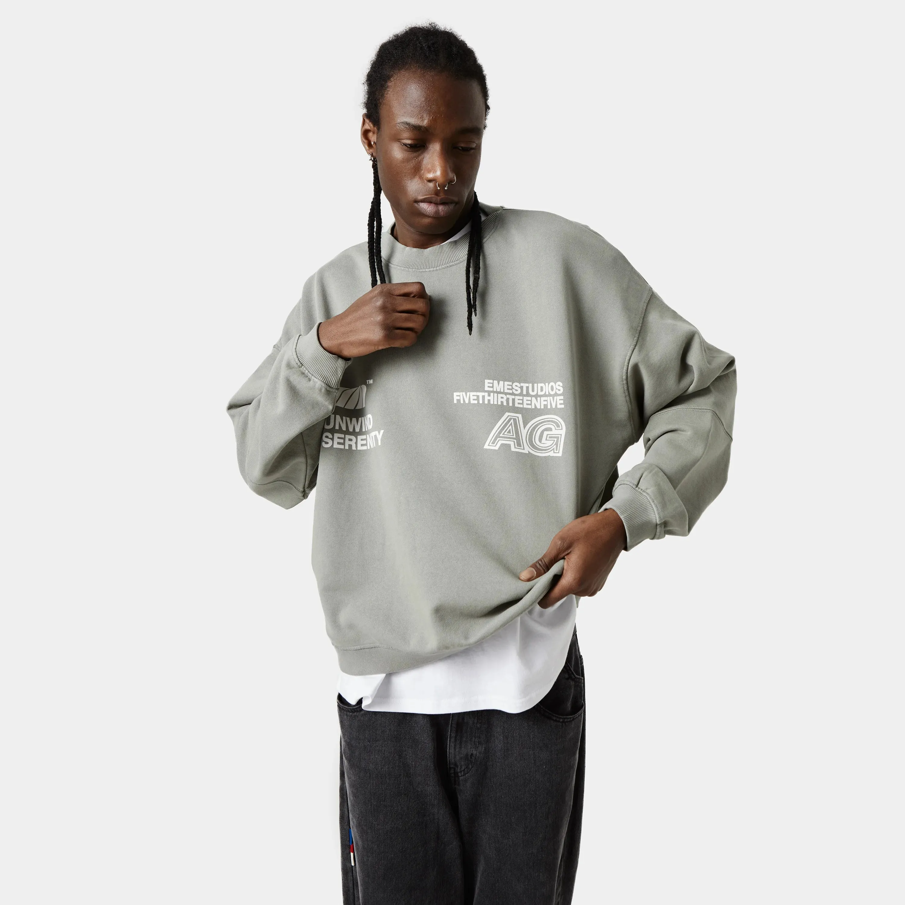 Serenity Pebble Oversized Crewneck