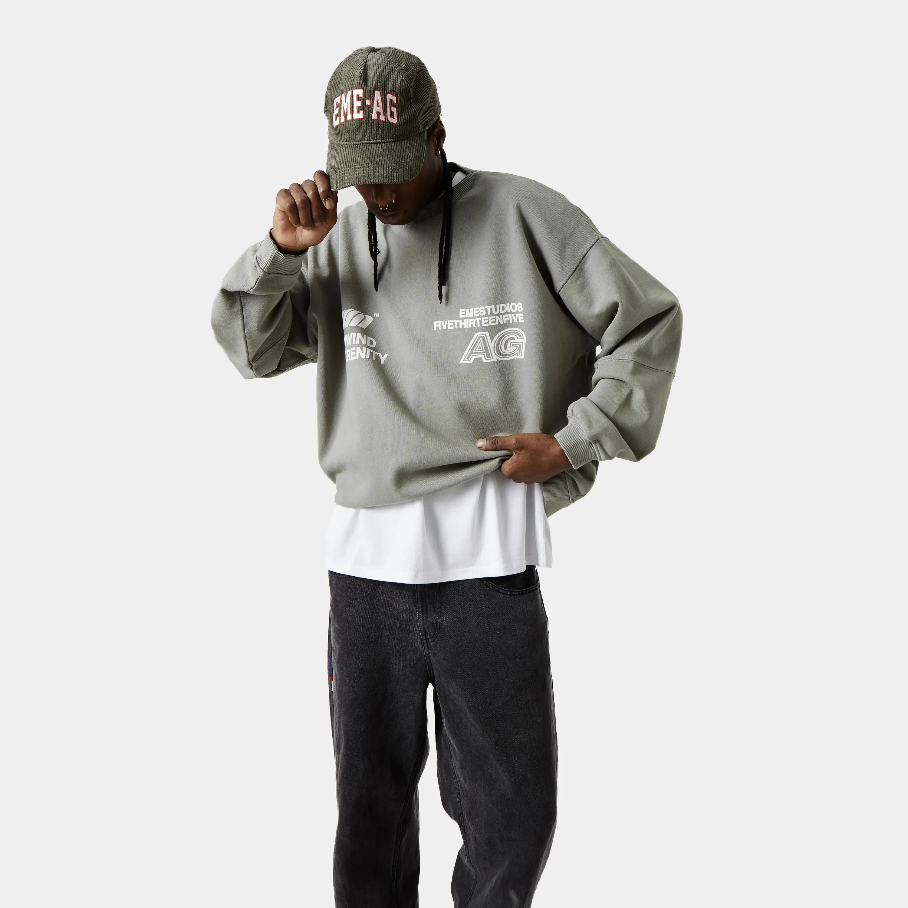 Serenity Pebble Oversized Crewneck