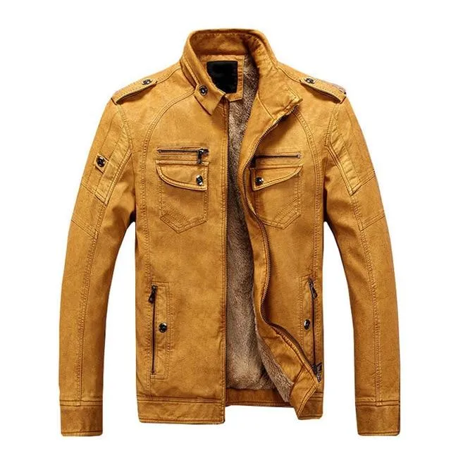 STERK Fur Lined Leather Jacket