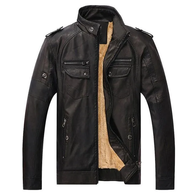 STERK Fur Lined Leather Jacket