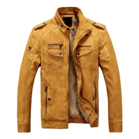 STERK Fur Lined Leather Jacket