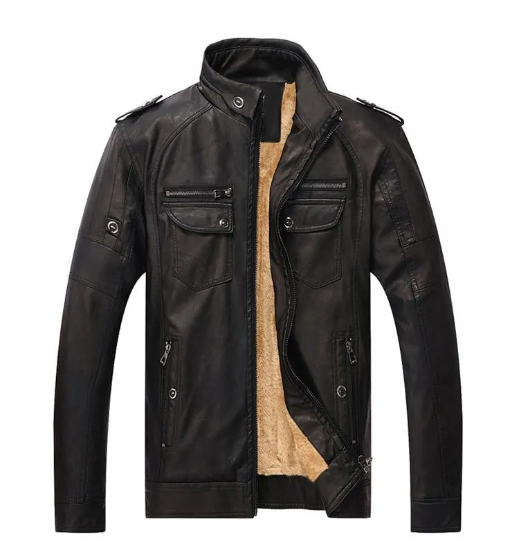 STERK Fur Lined Leather Jacket